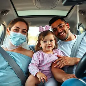 família que dormia no carro