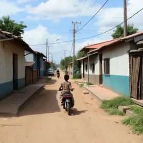 Rua sem asfalto